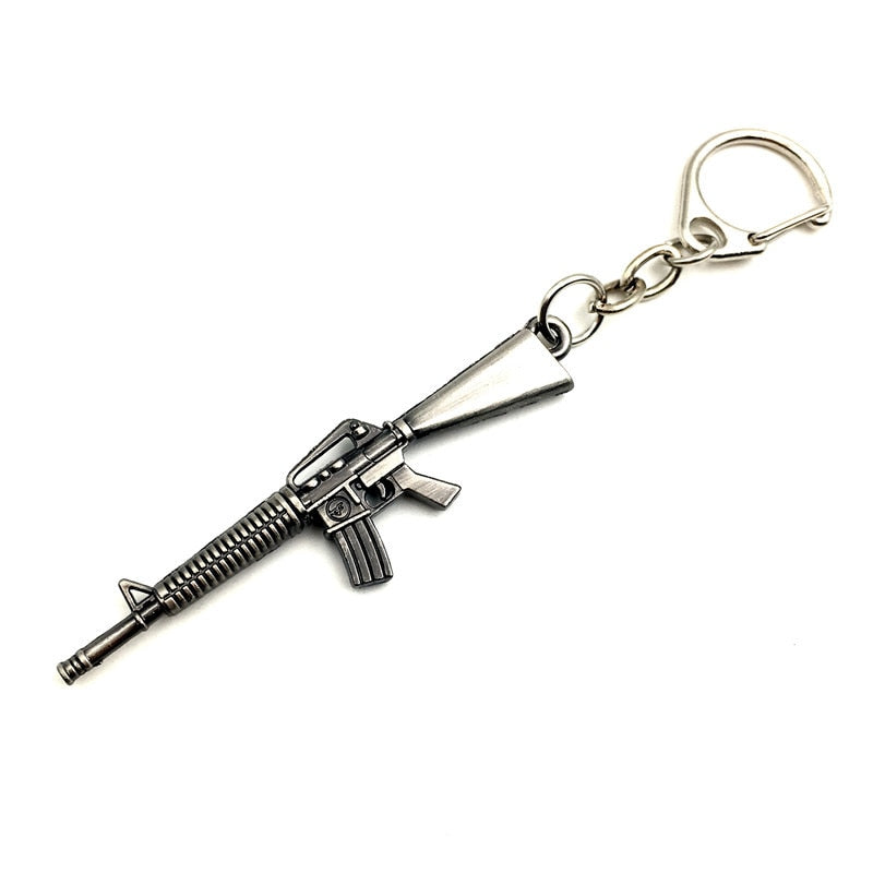 Black Color Machine-Gun Model Key Ring