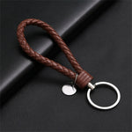PU Leather Braided Rope Keychain
