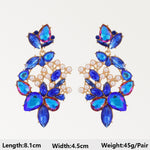 Dark Blue Series Long Dangle Drop Earrings