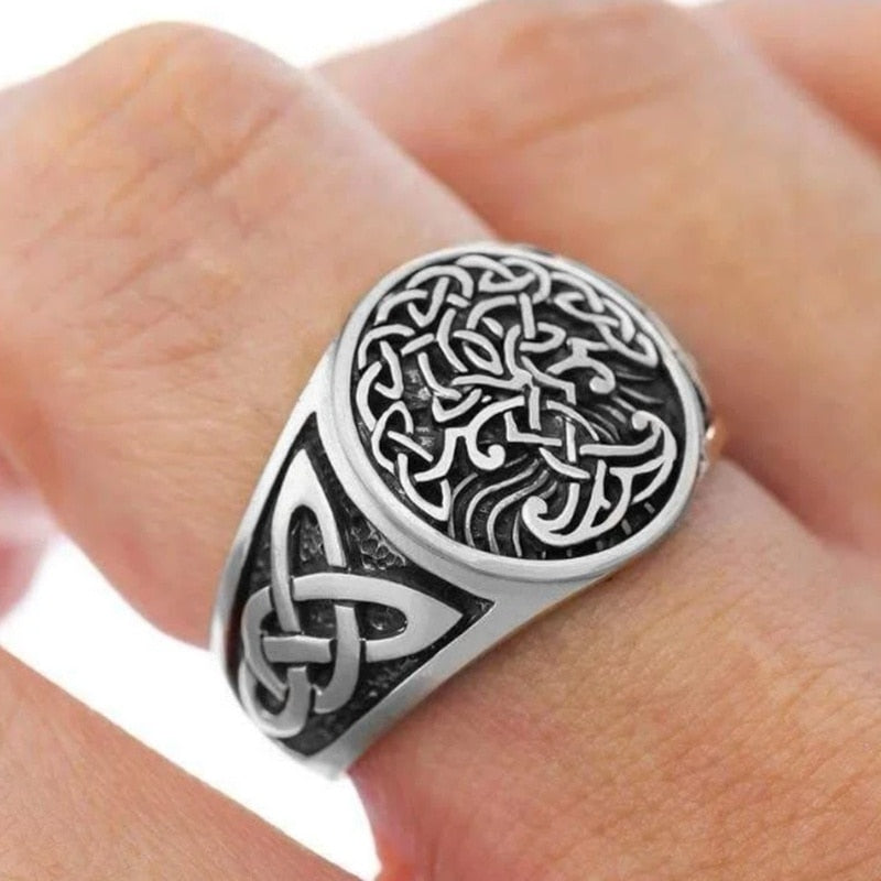 Viking Tree of Life Symbol Totem Ring