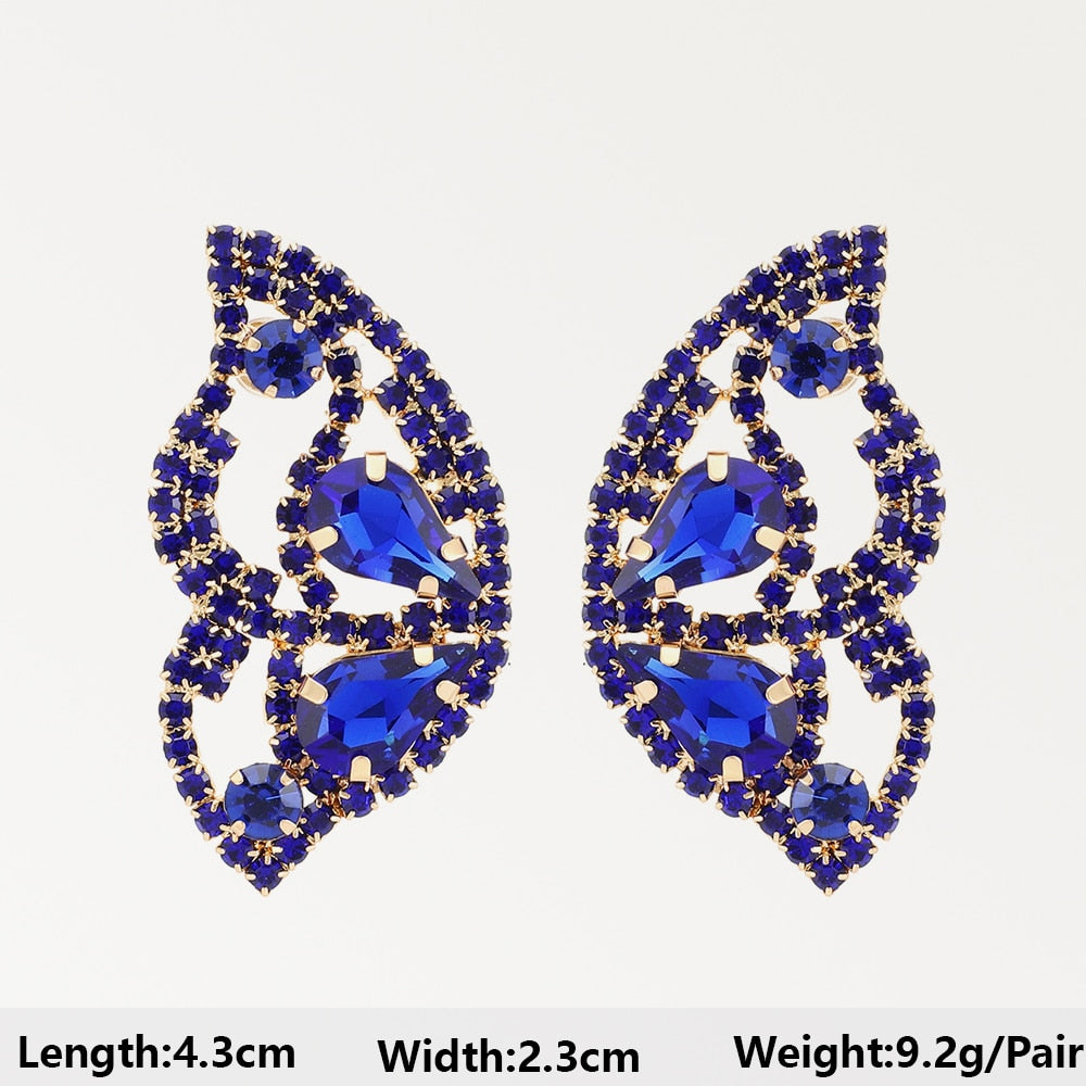 Dark Blue Series Long Dangle Drop Earrings