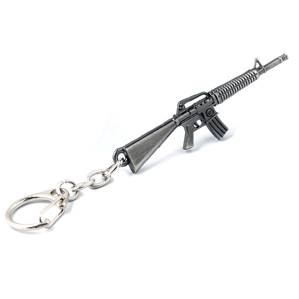 Black Color Machine-Gun Model Key Ring