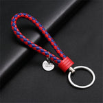 PU Leather Braided Rope Keychain