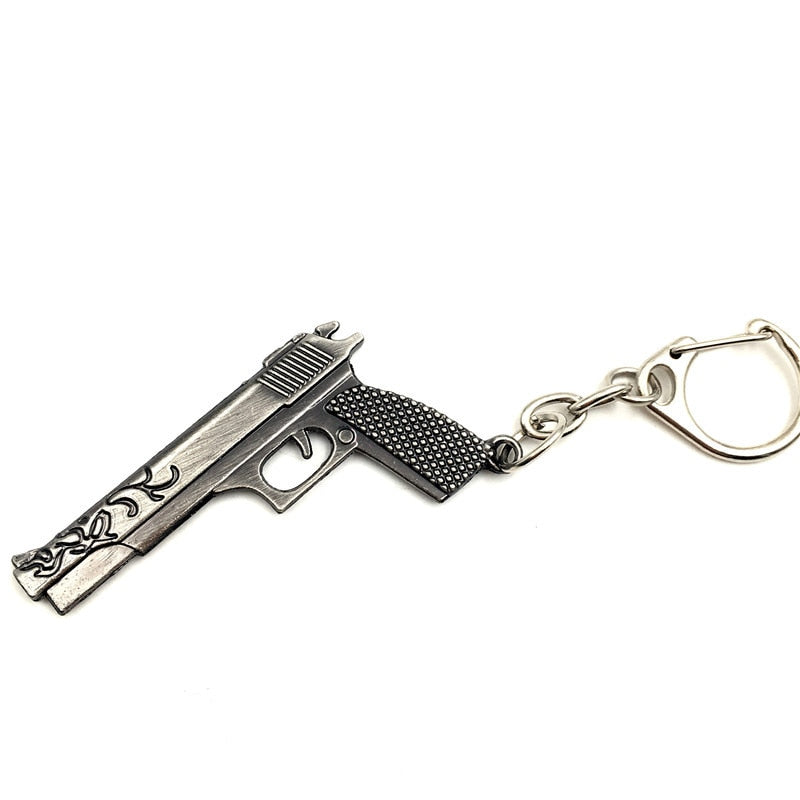 Black Color Machine-Gun Model Key Ring