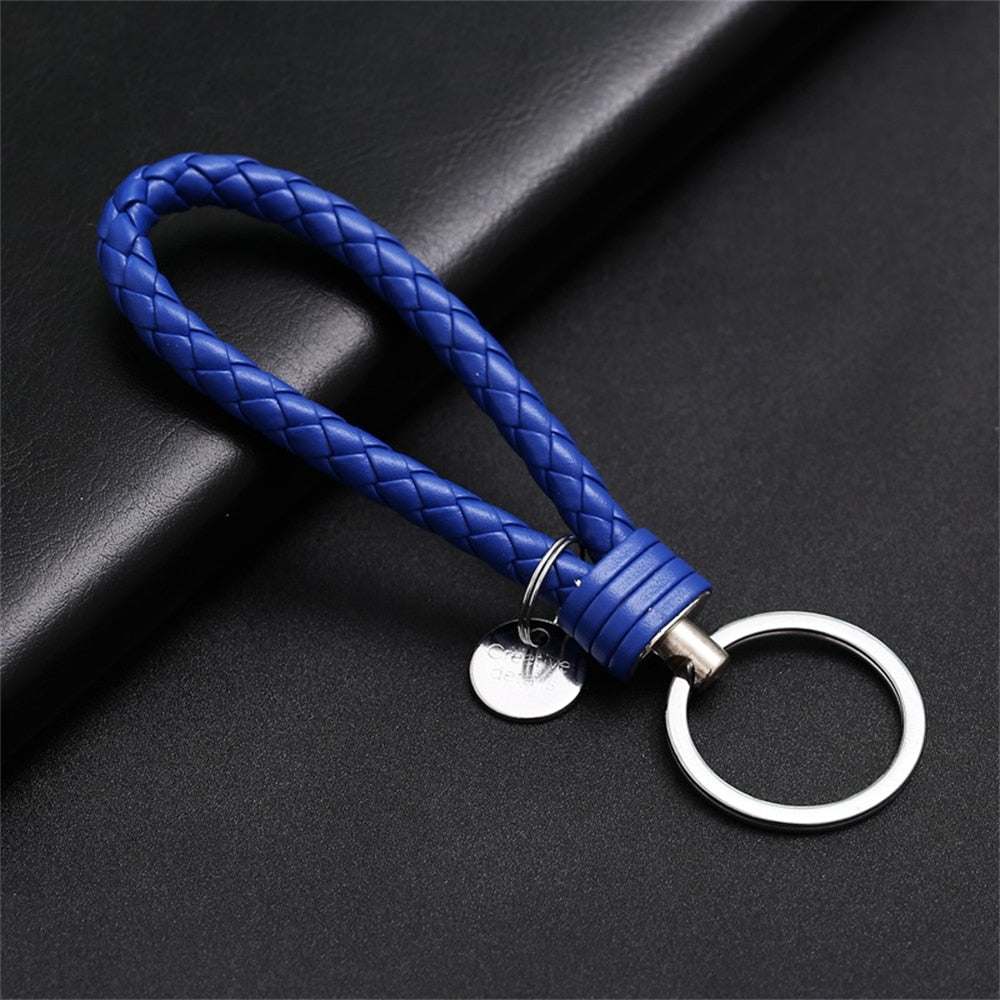 PU Leather Braided Rope Keychain