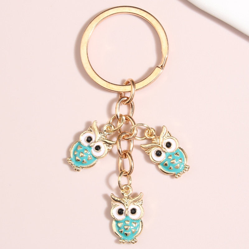 Cute Owl Star Key Ring