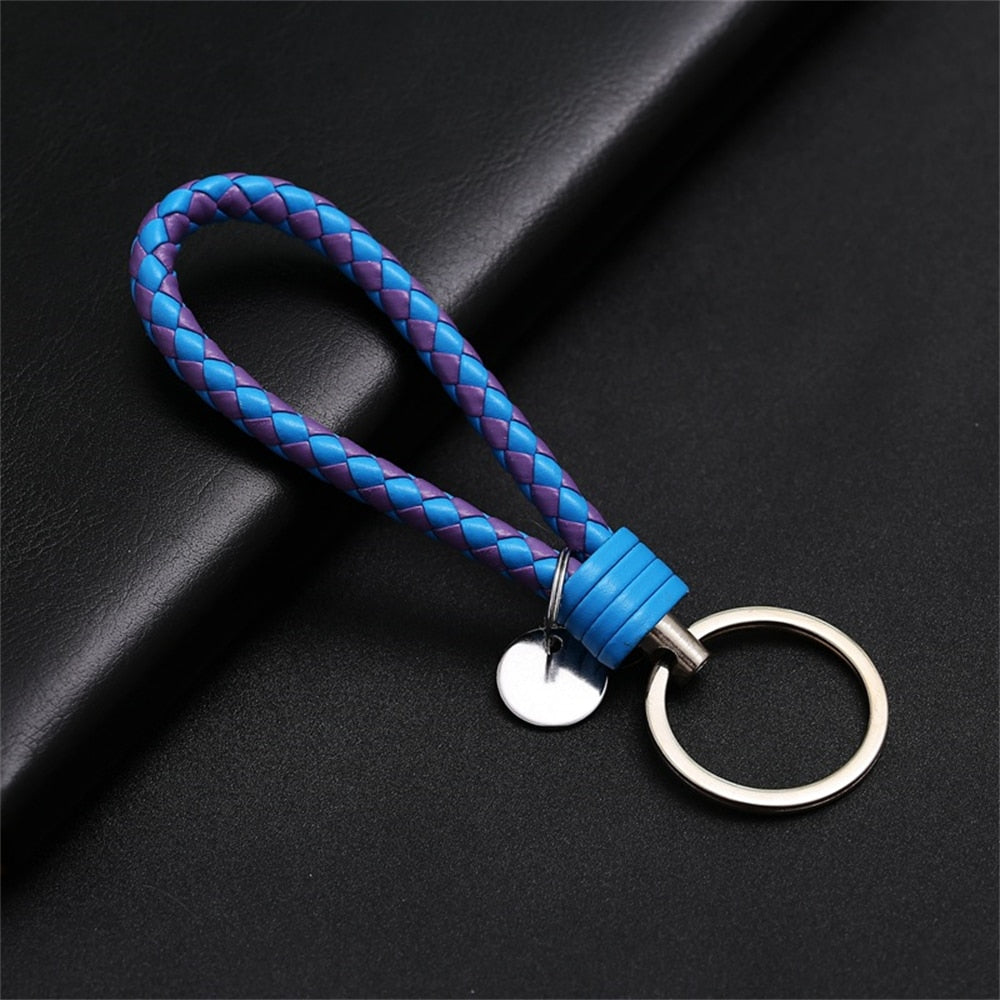 PU Leather Braided Rope Keychain