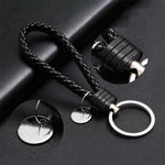 PU Leather Braided Rope Keychain