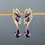 Crystal Flower Dangle Earrings