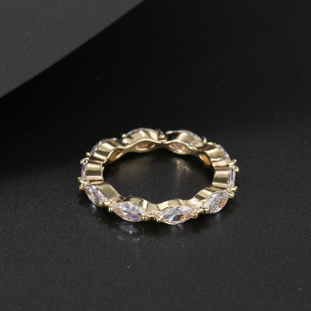 Cubic Zirconia Engagement Crystal Rings