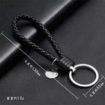 PU Leather Braided Rope Keychain
