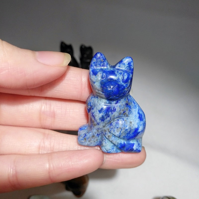 Gemstone Cat: A Healing Animal Figurine