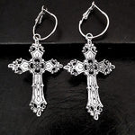 Cross Dangle Drop Earrings