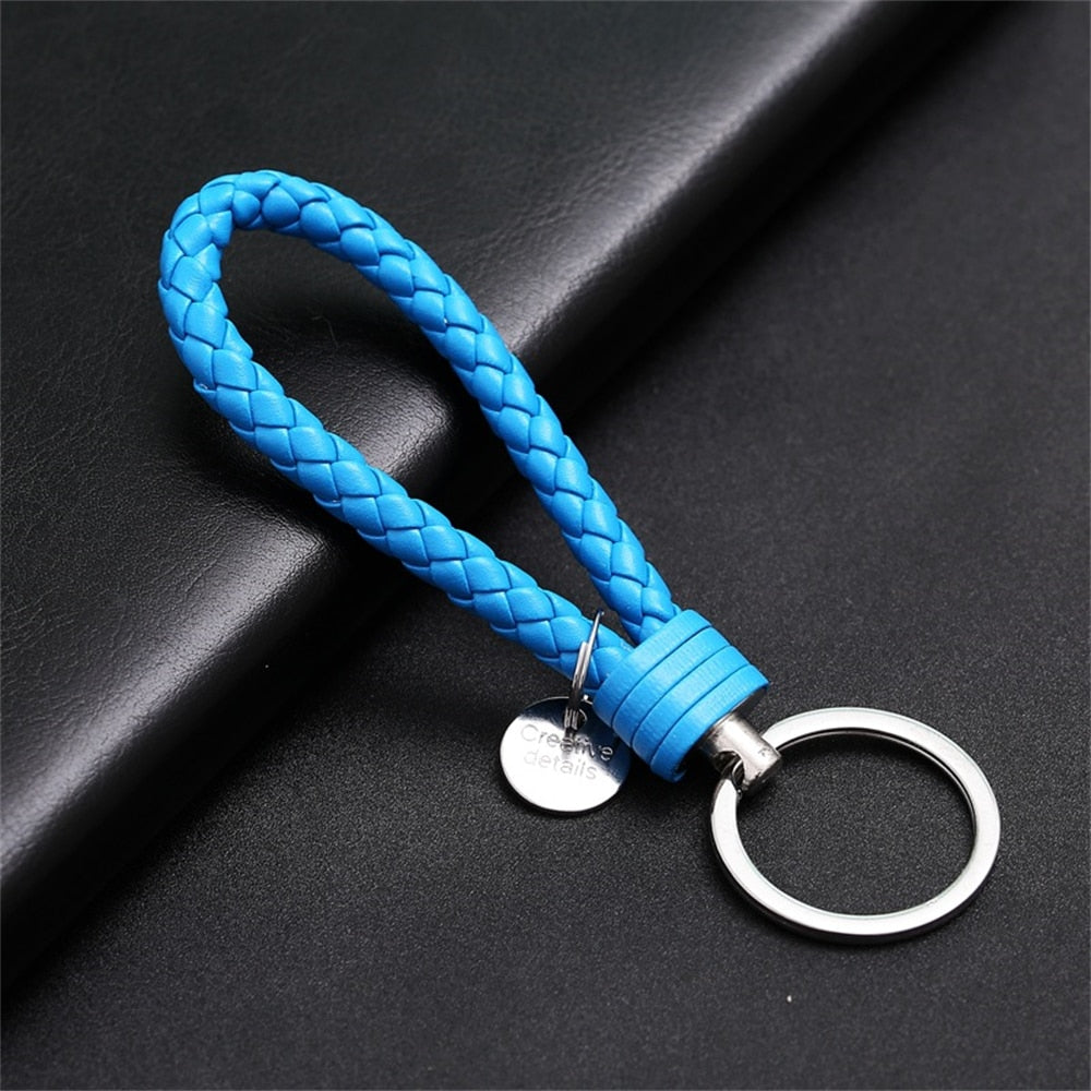 PU Leather Braided Rope Keychain
