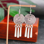 Hollow Carved Flowers Geometric Drop Earrings