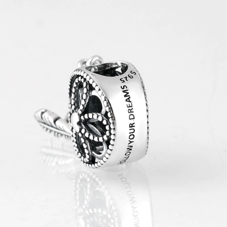 DREAM CATCHER BRACELET - FEATHERS AND FLOWERS