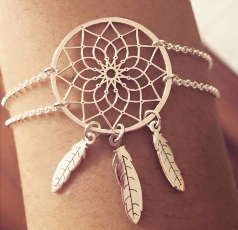 DREAM CATCHER BRACELET - HOLLOW FLOWER LEAF
