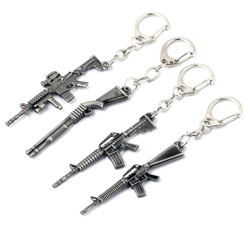 Black Color Machine-Gun Model Key Ring