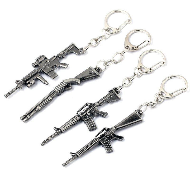 Sniper Rifle Bullet Keychain Key Ring Keychain AK 47 QBU-919 Metal Miniature Gun Keychain Sniper ...