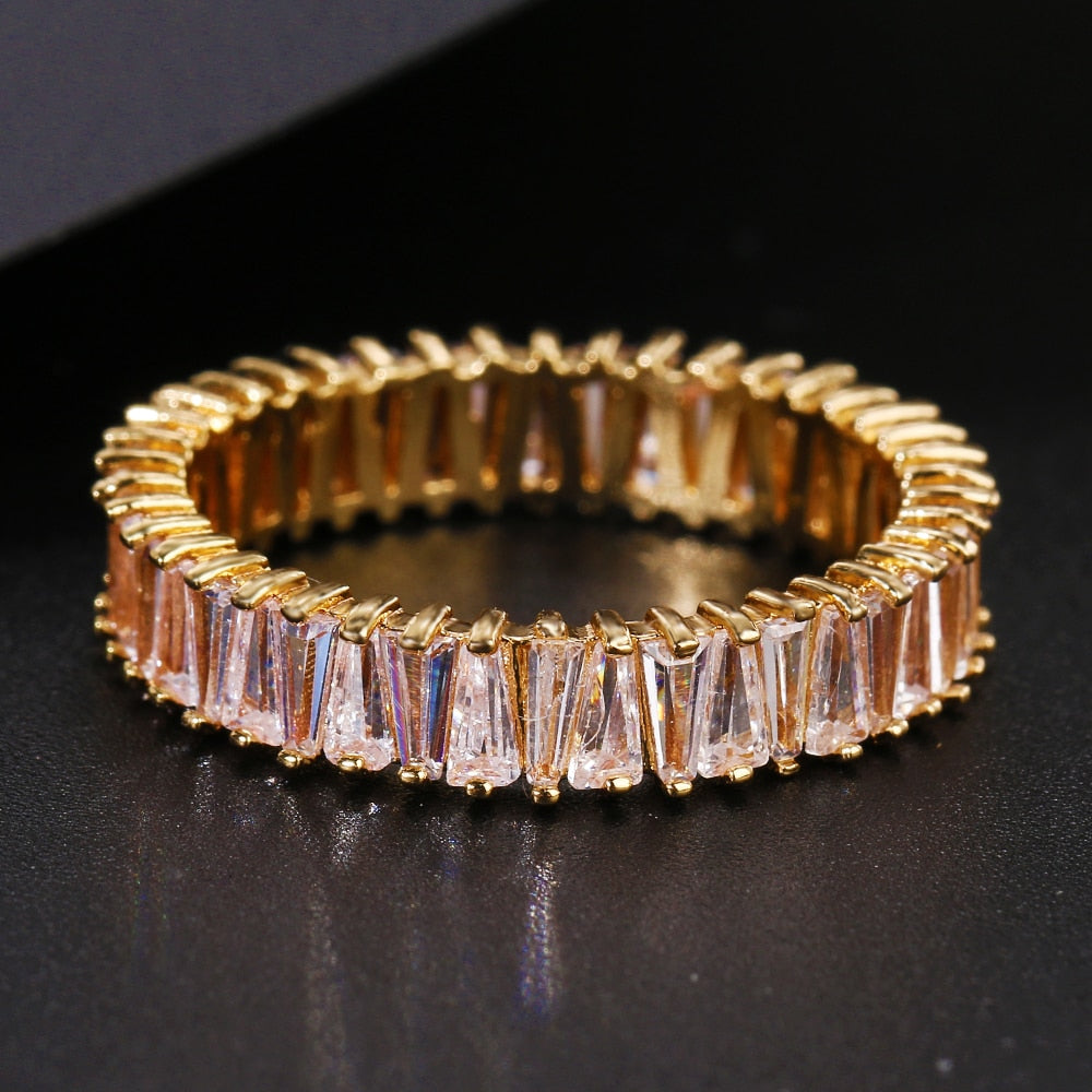 Cubic Zirconia Engagement Crystal Rings