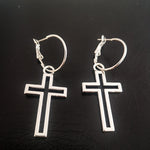 Cross Dangle Drop Earrings