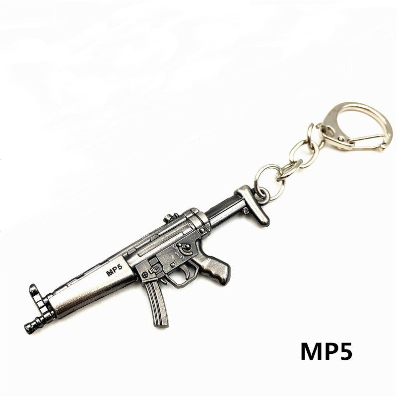 Black Color Machine-Gun Model Key Ring