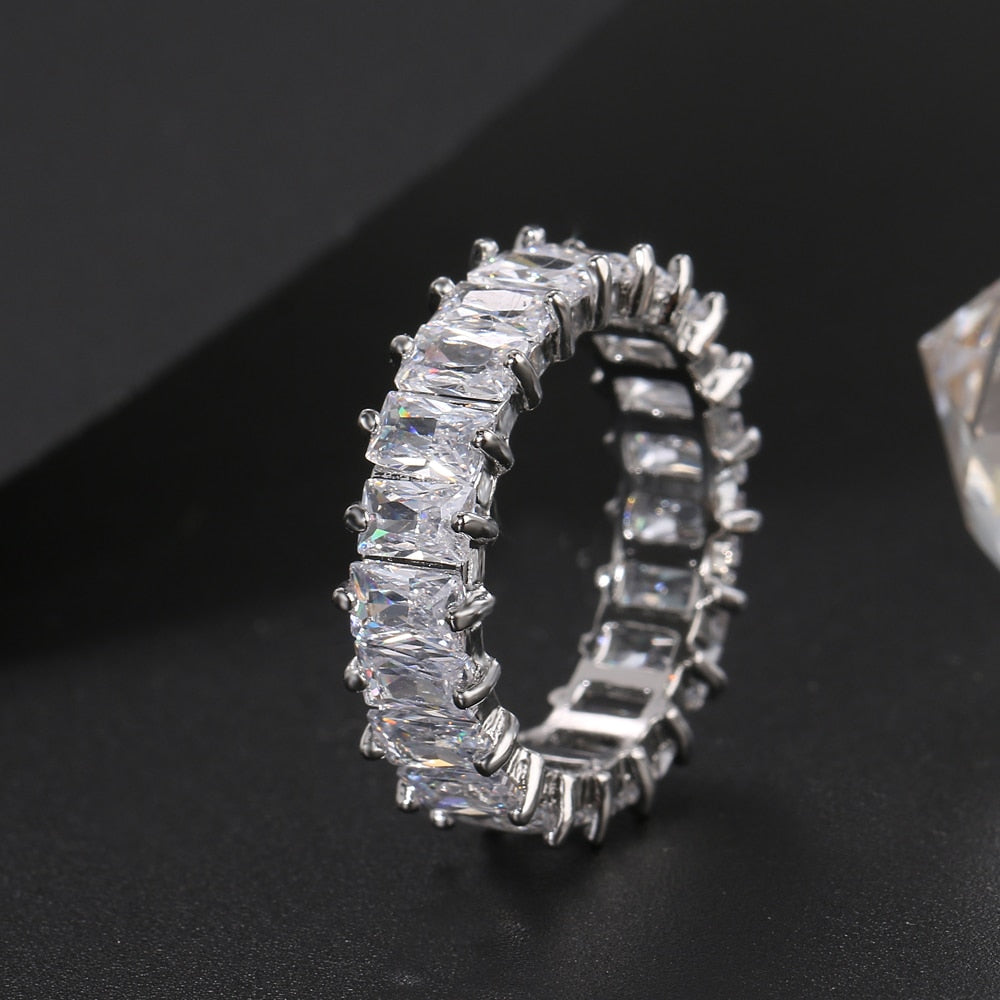 Cubic Zirconia Engagement Crystal Rings