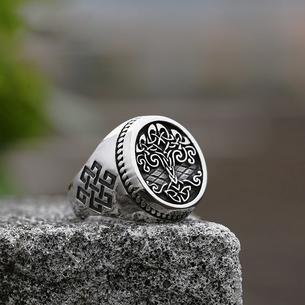 Vintage Viking Tree Of Life Ring Mythology Ring