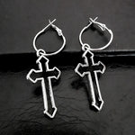 Cross Dangle Drop Earrings