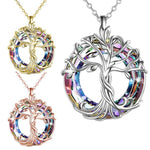 Silver Celtic Family Tree of Life Necklace 