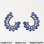 Dark Blue Series Long Dangle Drop Earrings