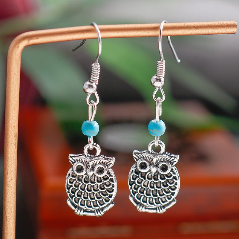 Hollow Carved Flowers Geometric Drop Earrings