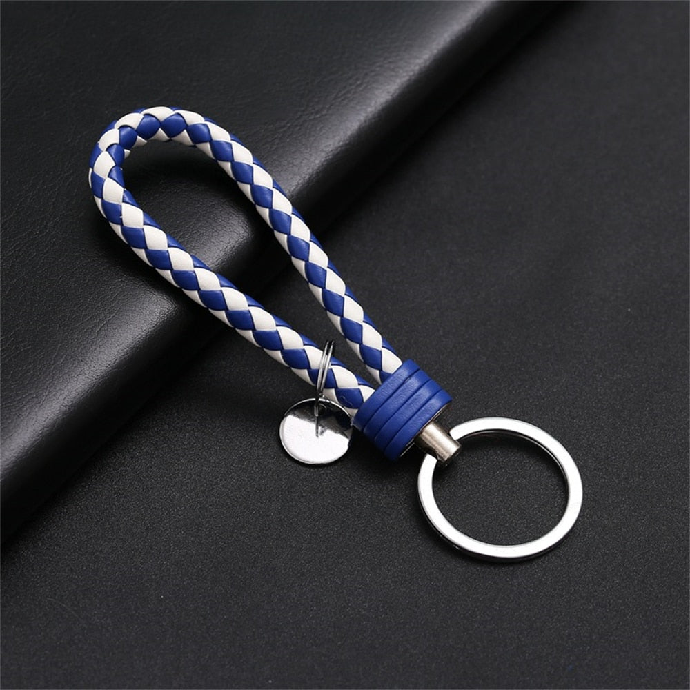 PU Leather Braided Rope Keychain