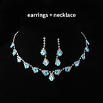 Trendy Blue Water Drop Rhinestones