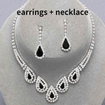 Trendy Blue Water Drop Rhinestones