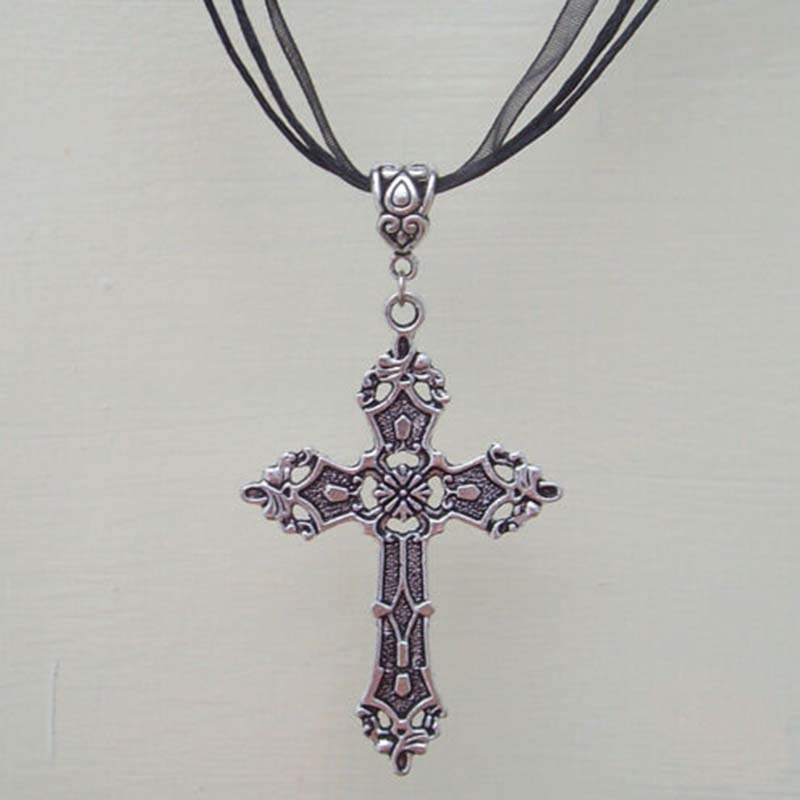 Cross Dangle Drop Earrings