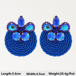 Dark Blue Series Long Dangle Drop Earrings
