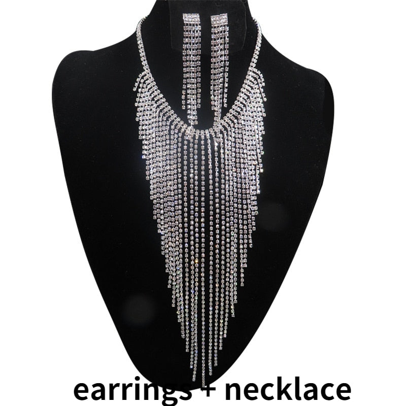 Trendy Blue Water Drop Rhinestones