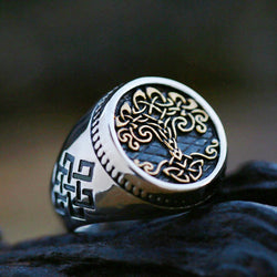 Vintage Viking Tree Of Life Ring Mythology Ring