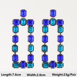 Dark Blue Series Long Dangle Drop Earrings