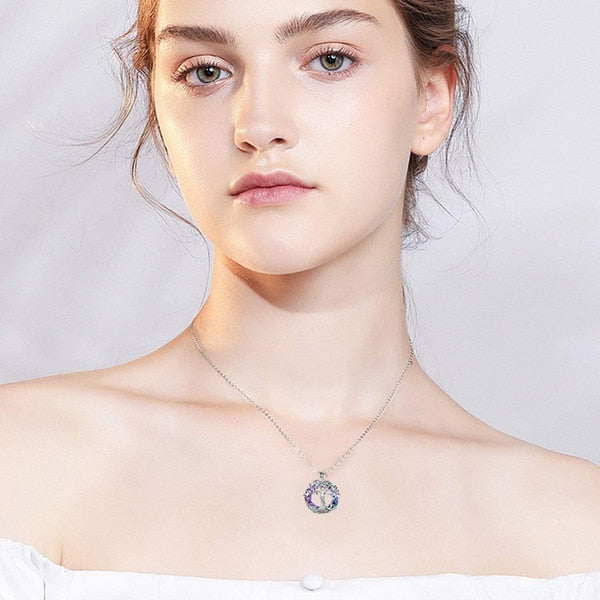 Silver Celtic Family Tree of Life Necklace 