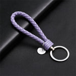 PU Leather Braided Rope Keychain