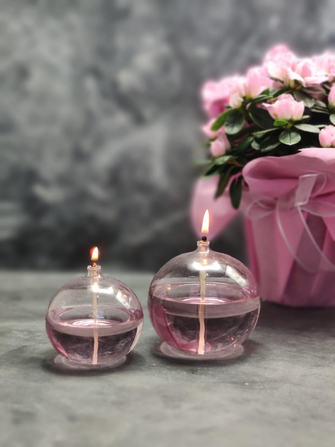 Glass Oil Lamp Elegant Candle