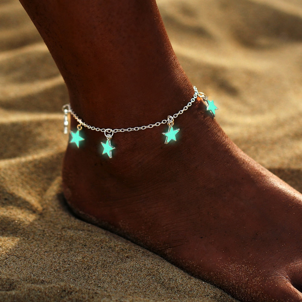 Heart Pendant Anklets