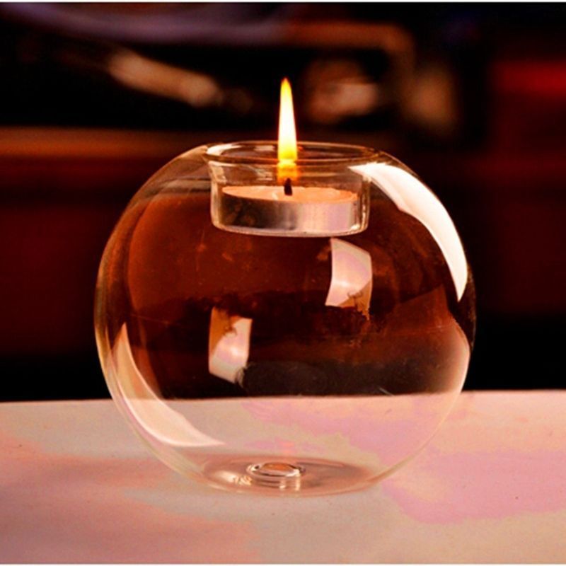 Crystal Glass Candle Holder Romantic Wedding Bar Party Home Decoration