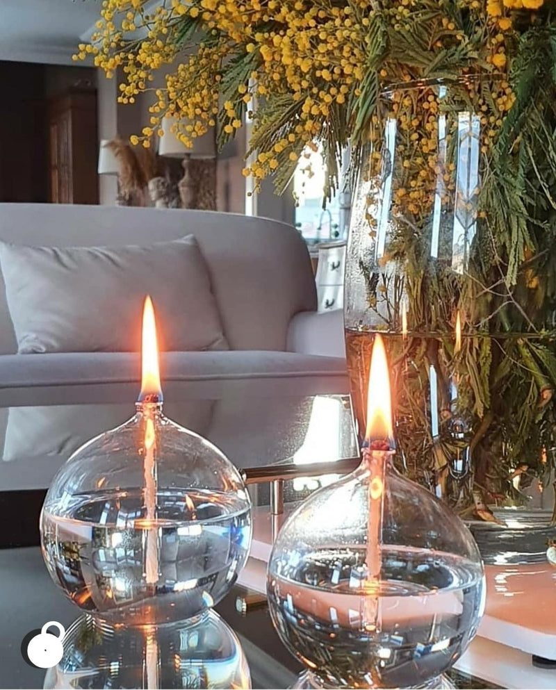 Glass Oil Lamp Elegant Candle