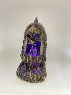 Backflow Incense Burner- Crystal Cave & Skull