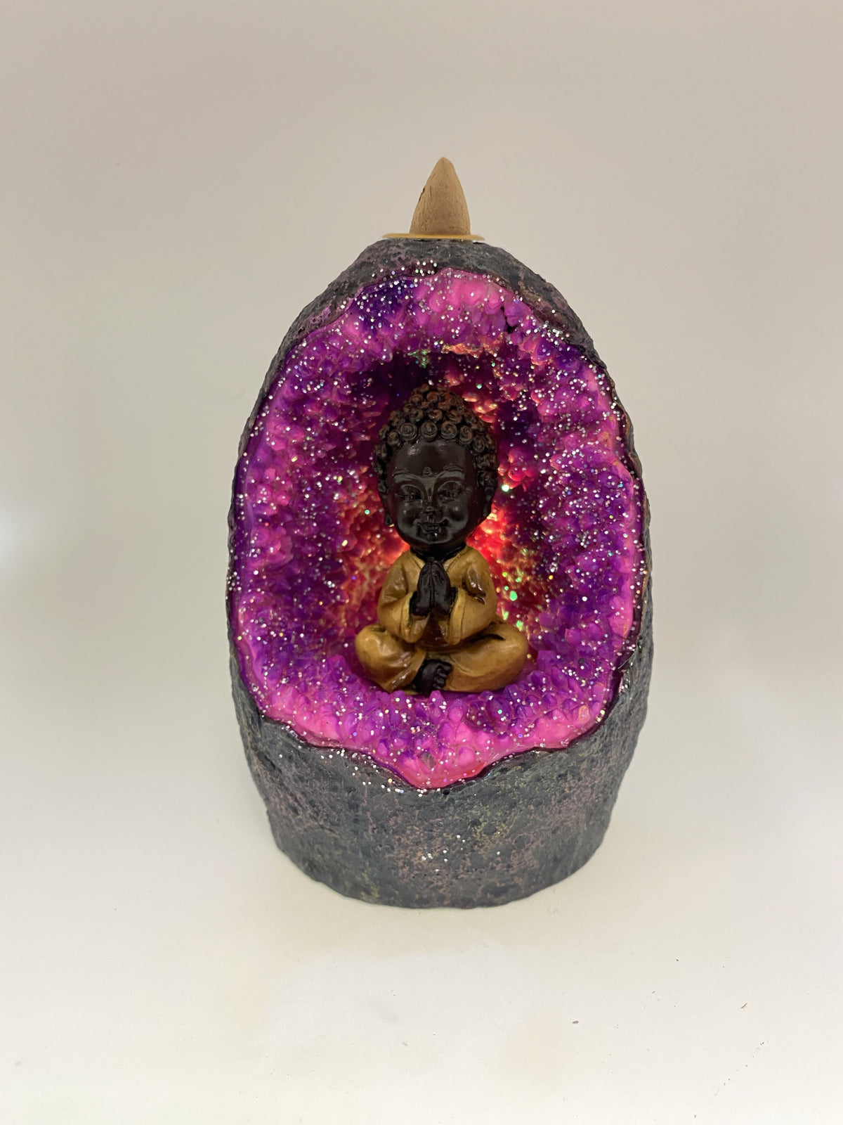 Backflow Incense Burner- Buddha in Crystal Cave