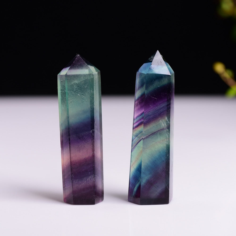 Quartz Crystal Stone Point Healing Hexagonal Wand Treatment Stone