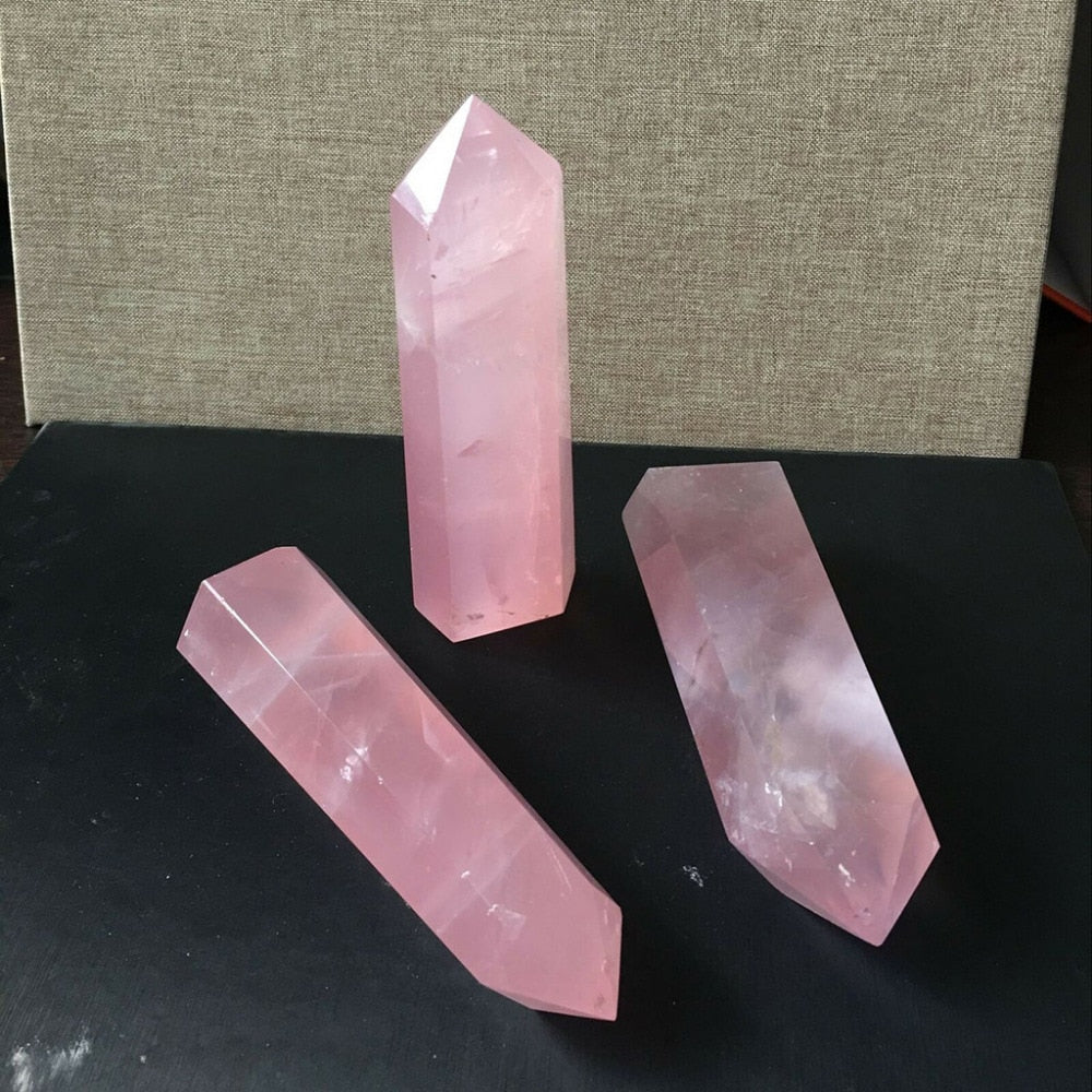 Quartz Crystal Stone Point Healing Hexagonal Wand Treatment Stone
